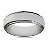 7mm Tungsten Wedding Band with Raised Shiny Center Image-1