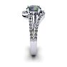 1-1/2 Carat Oval Shape Mystic Topaz Ring With Fancy Diamond Swirls In 14 Karat White Gold Image-3