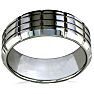 9mm MultiRow Engraved Tungsten Wedding Band Image-2