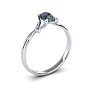 1/2 Carat Oval Shape Mystic Topaz Ring With Two Diamonds In 14 Karat White Gold Image-2