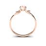 1/2 Carat Oval Shape Morganite and Two Diamond Accent Ring In 14 Karat Rose Gold Image-4