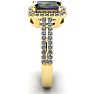 1-1/3 Carat Octagon Shape Mystic Topaz Ring With Diamond Halo In 14 Karat Yellow Gold Image-3