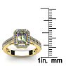 1-1/3 Carat Octagon Shape Mystic Topaz Ring With Diamond Halo In 14 Karat Yellow Gold Image-5