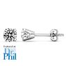 1/2 Carat Diamond Stud Earrings In 14 Karat White Gold Featured on Dr. Phil Image-1