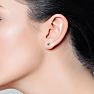 1/2 Carat Diamond Stud Earrings In 14 Karat White Gold Featured on Dr. Phil Image-5