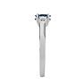 3/4 Carat Oval Shape Blue Topaz and Two Diamond Ring In 14 Karat White Gold Image-4