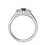 3/4 Carat Oval Shape Mystic Topaz Ring With Two Diamonds In 14 Karat White Gold Image-3