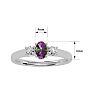 3/4 Carat Oval Shape Mystic Topaz Ring With Two Diamonds In 14 Karat White Gold Image-5