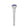 3/4 Carat Oval Shape Tanzanite and Two Diamond Ring In 14 Karat White Gold Image-4