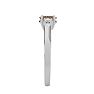 1/2 Carat Oval Shape Morganite and Two Diamond Ring In 14 Karat White Gold Image-4