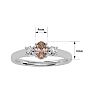1/2 Carat Oval Shape Morganite and Two Diamond Ring In 14 Karat White Gold Image-5