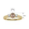 1/2 Carat Oval Shape Morganite and Two Diamond Ring In 14 Karat Yellow Gold Image-5