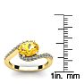 1 1/3 Carat Oval Shape Citrine and Halo Diamond Ring In 14 Karat Yellow Gold Image-5