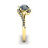 1-3/4 Carat Oval Shape Mystic Topaz Ring With Swirling Diamond Design In 14 Karat Yellow Gold Image-3