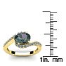 1-3/4 Carat Oval Shape Mystic Topaz Ring With Swirling Diamond Design In 14 Karat Yellow Gold Image-5