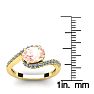 1-1/2 Carat Oval Shape Morganite and Halo Diamond Ring In 14 Karat Yellow Gol Image-5
