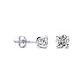 2/3 Carat Diamond Stud Earrings In 14 Karat White Gold Image-1