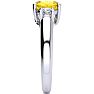 1 1/4 Carat Oval Shape Citrine and Two Diamond Ring In 14 Karat White Gold Image-4