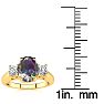 1-3/4 Carat Oval Shape Mystic Topaz Ring With Two Diamonds In 14 Karat Yellow Gold Image-5