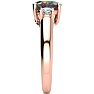 1-3/4 Carat Oval Shape Mystic Topaz Ring With Two Diamonds In 14 Karat Rose Gold Image-4