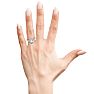 Aquamarine Ring: Aquamarine Jewelry: 1 1/3 Carat Oval Shape Aquamarine and Two Diamond Ring In 14 Karat Rose Gold Image-6