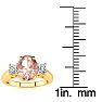 1-1/3 Carat Oval Shape Morganite and Two Diamond Ring In 14 Karat Yellow Gold Image-5