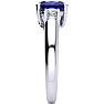 Beautiful Blue Sapphire and Diamond Ring In 14 Karat White Gold Image-4