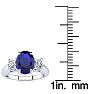 Beautiful Blue Sapphire and Diamond Ring In 14 Karat White Gold Image-5