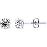 1 Carat Natural, Colorless Diamond Stud Earrings In 14 Karat White Gold.  These Diamond Are Not Enhanced In Any Way! Image-1