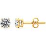 1 Carat Natural, Colorless Diamond Stud Earrings In 14 Karat Yellow Gold.  These Diamond Are Not Enhanced In Any Way! Image-1
