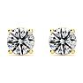 1 Carat Natural, Colorless Diamond Stud Earrings In 14 Karat Yellow Gold.  These Diamond Are Not Enhanced In Any Way! Image-3