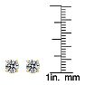 1 Carat Natural, Colorless Diamond Stud Earrings In 14 Karat Yellow Gold.  These Diamond Are Not Enhanced In Any Way! Image-4