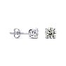 1 Carat Diamond Stud Earrings In 14 Karat White Gold Image-1