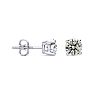 1 1/2 Carat Diamond Stud Earrings In 14 Karat White Gold. Genuine Natural Earth Mined Untreated Diamonds! Image-1