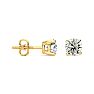 1 1/2 Carat Diamond Stud Earrings In 14 Karat Yellow Gold Image-1