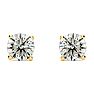 1 1/2 Carat Diamond Stud Earrings In 14 Karat Yellow Gold Image-2