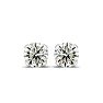 2 Carat Natural Diamond Stud Earrings In 14 Karat White Gold. Very Shiny And Gorgeous. Upgraded Quality For 2023! Image-2