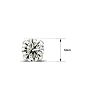 2 Carat Natural Diamond Stud Earrings In 14 Karat White Gold. Very Shiny And Gorgeous. Upgraded Quality For 2023! Image-3