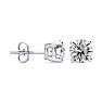 3 Carat Diamond Stud Earrings In 14 Karat White Gold Image-1