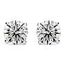 3 Carat Diamond Stud Earrings In 14 Karat White Gold Image-2