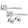 3 Carat Diamond Stud Earrings In 14 Karat White Gold Image-3