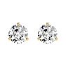 3 Carat Diamond Martini Stud Earrings In 14 Karat Yellow Gold Image-2