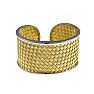 18 Karat Yellow & White Gold 38.0mm Basket Weave Cuff Image-1