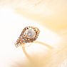 14K Rose Gold 2 Carat Fancy Diamond Engagement Ring, With 1.25 Carat Center Image-8