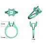 4 Carat Peridot and Halo Diamond Ring In 14 Karat Rose Gold
 Image-7