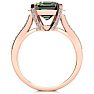 4 Carat Octoagon Shape Mystic Topaz Ring With Diamonds In 14 Karat Rose Gold Image-3