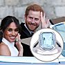 Aquamarine Ring: Aquamarine Jewelry: 4 Carat Aquamarine and Halo Diamond Ring In 14 Karat White Gold
 Image-3