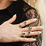 4 Carat Emerald and Halo Diamond Ring In 14 Karat White Gold
 Image-3
