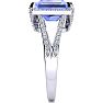 4 Carat Tanzanite and Halo Diamond Ring In 14 Karat White Gold
 Image-4