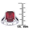 4 Carat Ruby and Halo Diamond Ring In 14 Karat White Gold Image-5